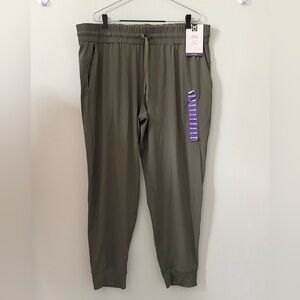 Women Olive Drawstring Jogger Pants